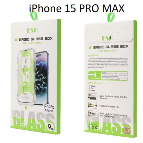 Gorilla prémium edzett üvegfólia telepítőkerettel iPhone 15 PRO MAX